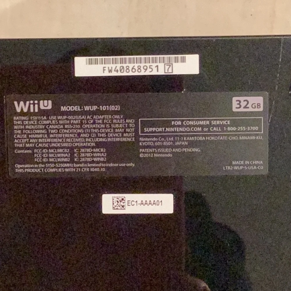 Nintendo Wii U Console 32GB Black & Gamepad System Complete Pokemon Gengar - Picture 7 of 16